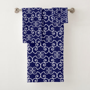 Motif de design en spirale blanche élégant sur fon