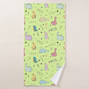 Motif de dessin animé de dinosaures coloré et mign