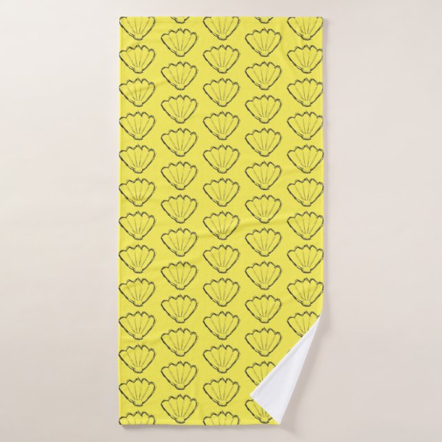 Motif de dessin Esquisse de coquillage (Serviette de bain)
