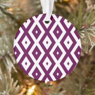 Motif de diamant blanc et violet de prune