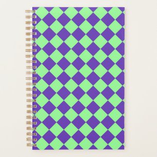 Motif de diamant Purple Green Checker