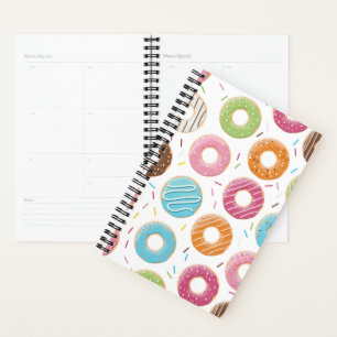 Motif de Donuts Colorés Rétro pour une Fête Amusan