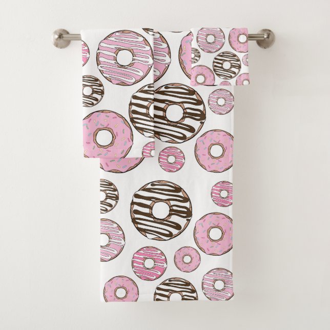 Motif De Donuts, Donuts Roses, Donuts Blancs (En situation)