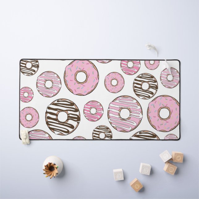 Motif De Donuts, Donuts Roses, Donuts Blancs (Tableau pour enfants)