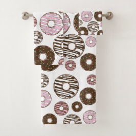 Motif De Donuts, Donuts Roses, Donuts Brown