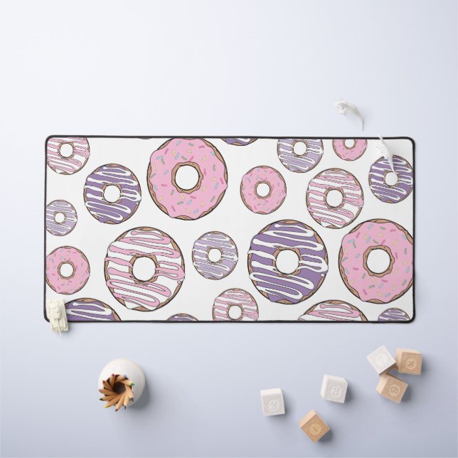 Motif De Donuts, Donuts Roses, Donuts Violets (Tableau pour enfants)