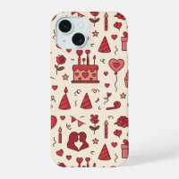 Motif de doodle pour célébration romantique