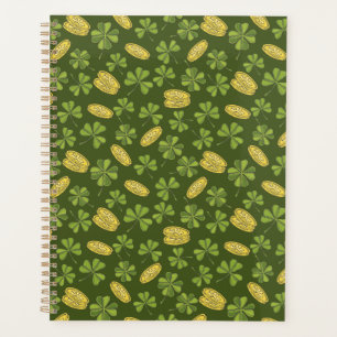 Motif de feuille et de pièce d'or