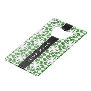 Motif de feuille, Feuilles vertes, Votre nom