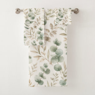 Motif de feuilles de eucalyptus vert tendre