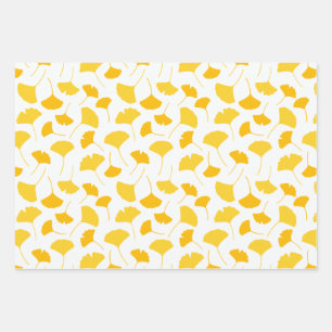Motif de feuilles de Ginkgo jaune