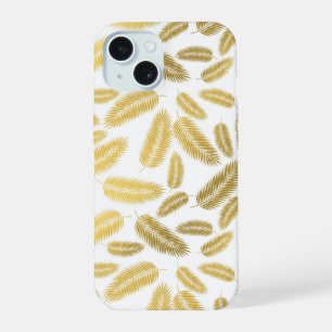 Motif de feuilles de palmier en or faux
