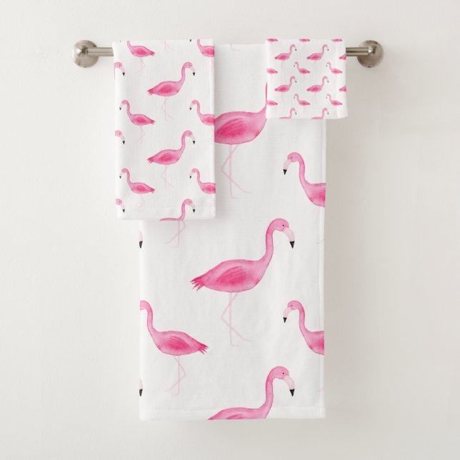 Motif de Flamant rose d'aquarelle (En situation)