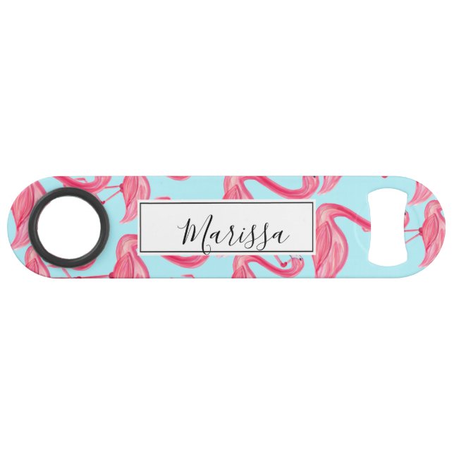 Motif de Flamant rose peint par été rose mignon (Devant (Horizontal))