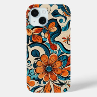 motif de fleur iPhone 15 Coque
