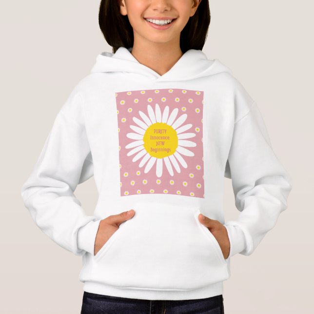 Motif de fleur marguerite - Pureté, citation d'inn (Devant)