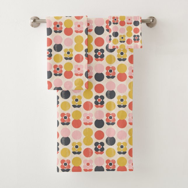 Motif de fleur moderne de la moitié du siècle (En situation)