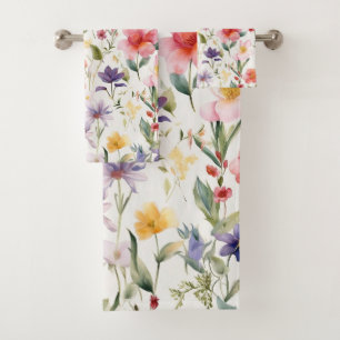 Motif de fleurs à l'aquarelle sans couture