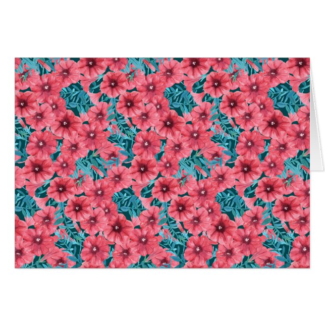 Motif de fleurs de pétunia rouge (Devant horizontal)