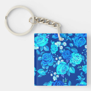 Motif de fleurs de rose bleue classique-87600