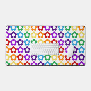 Motif de fleurs hippie arc-en-ciel
