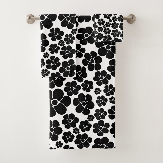 Motif de fleurs - noir et blanc (En situation)