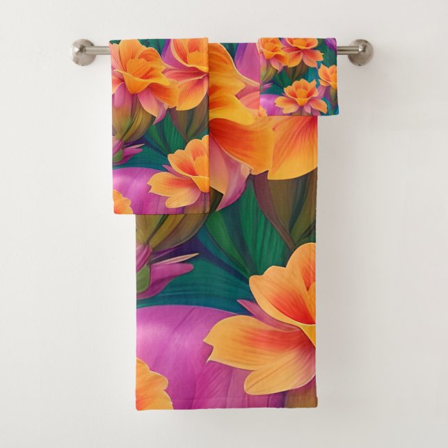 Motif de fleurs tropicales hawaïennes (En situation)