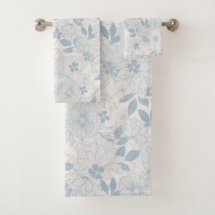 Motif de fleurs Vintages bleu clair