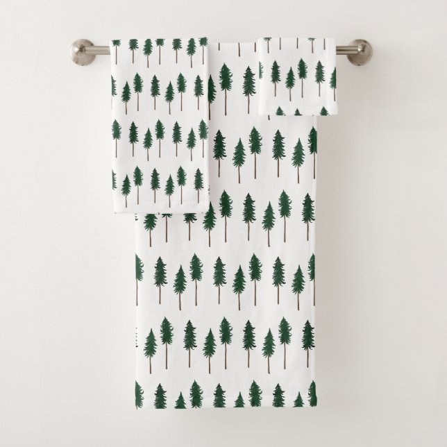 Motif de forêt de pins minimal (En situation)