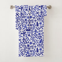 Motif de formes bleues