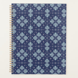 Motif de formes géométriques bleues 