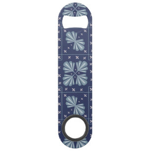 Motif de formes géométriques bleues 