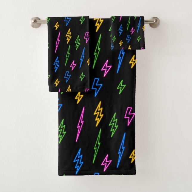 Motif de foudre Retro Neon des années 80 (En situation)