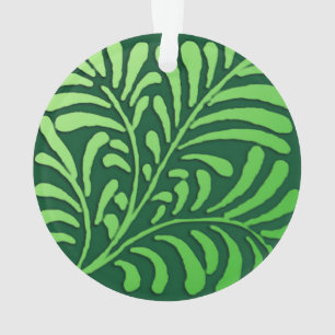 Motif de fougère Art Déco - nuances de vert