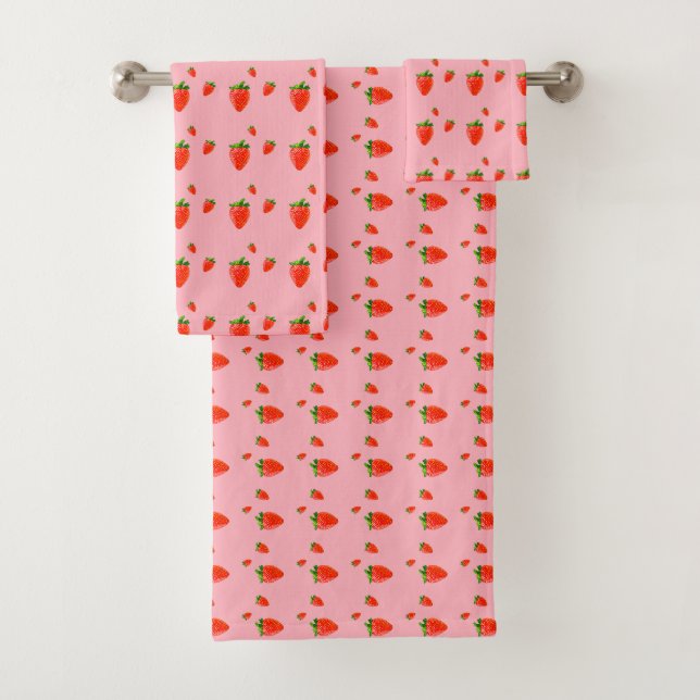 Motif de fraise rouge Beauté rose (En situation)