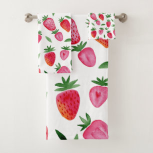 Motif de fraises d'aquarelle mignonne