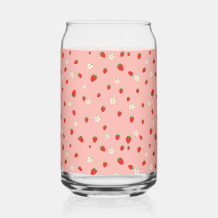 Motif de fraises et de fleurs