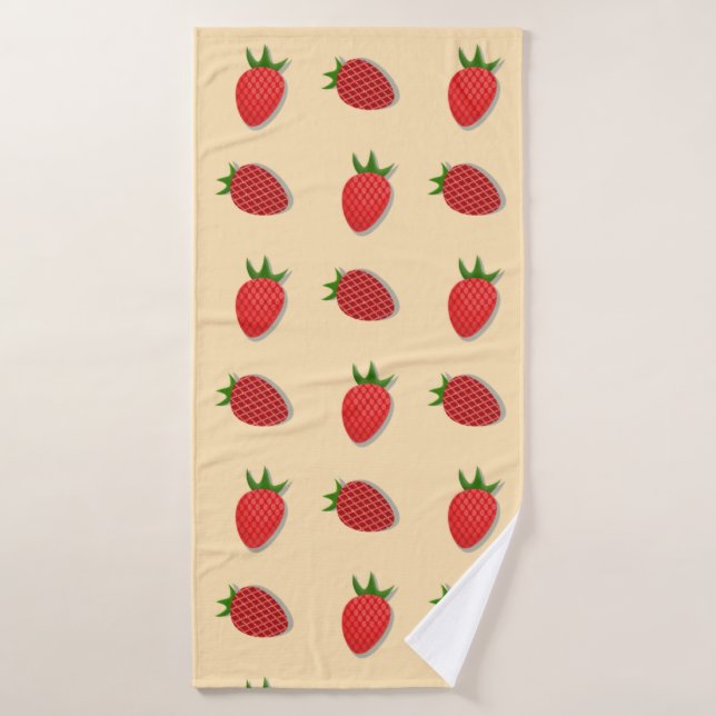 Motif de fraises pour les fruits à l'été bonnes vi (Serviette de bain)