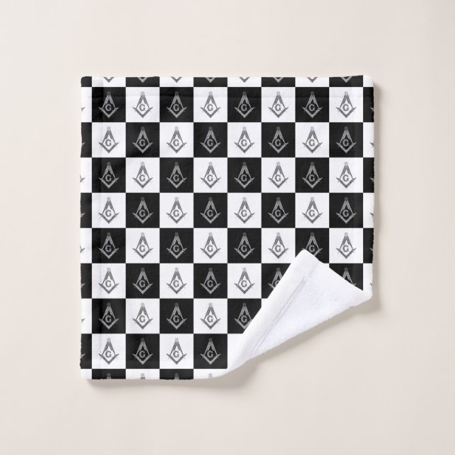 Motif de Freemason À damiers (Gant de toilette)