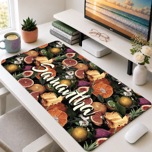 Motif de fruit orange citrus jaune élégant