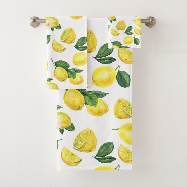 Motif de fruits aux citrons jaunes (En situation)