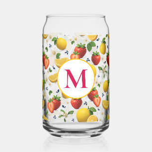 Motif de fruits frais fraises et citron