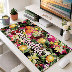 Motif de fruits moderne élégant rose jaune orange