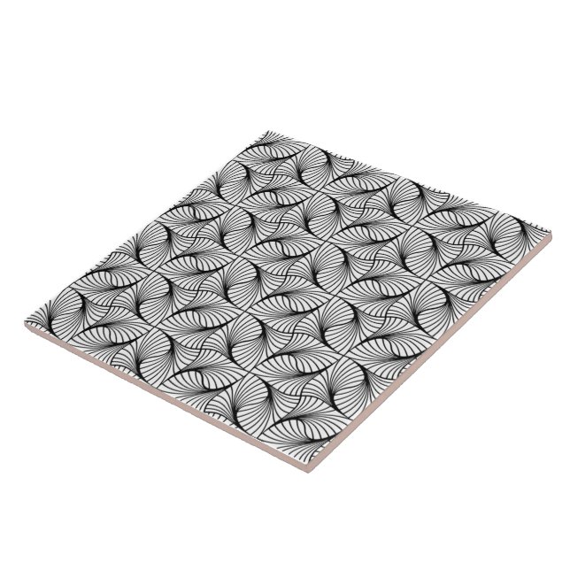 Motif de géométrie Carreaux en céramique noir et b (Côté)