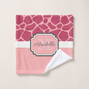 Motif de girafe rose