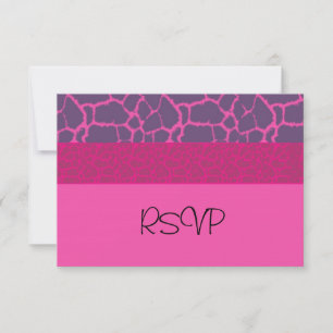 Motif de girafe rose RSVP