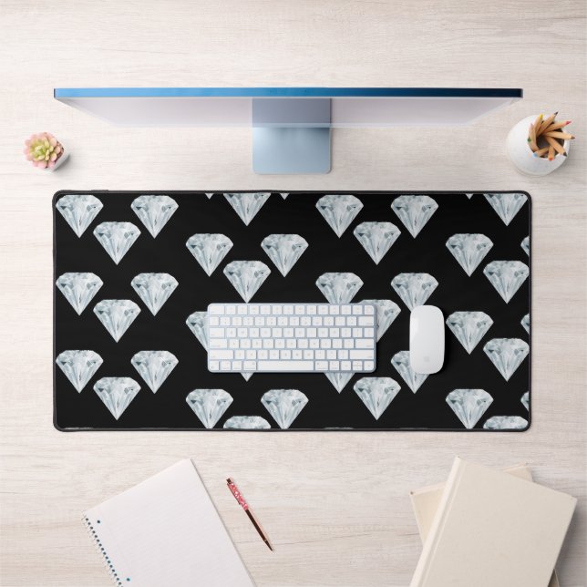 Motif de gros diamants brillant en argent (Bureau 1)