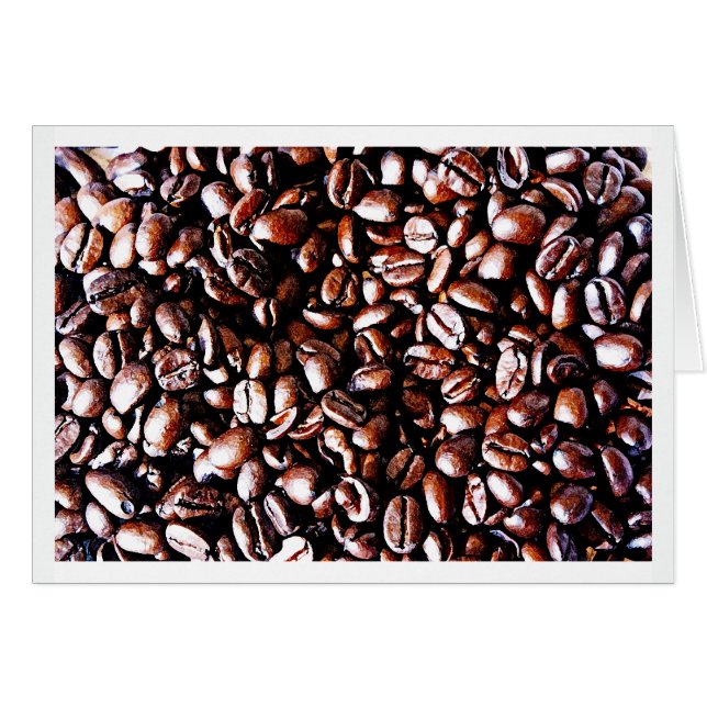 Motif de haricots de café - rôti noir (Devant Horizontal)