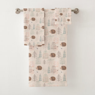 Motif de hérisson de bois mignon