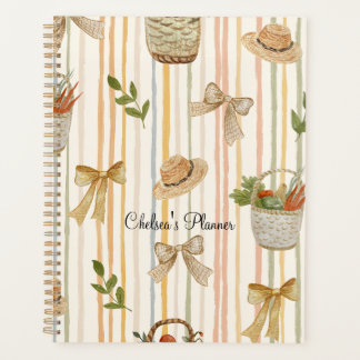 Motif de jardin floral élégant avec nom personnali